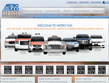 Tablet Screenshot of metrotaxict.com